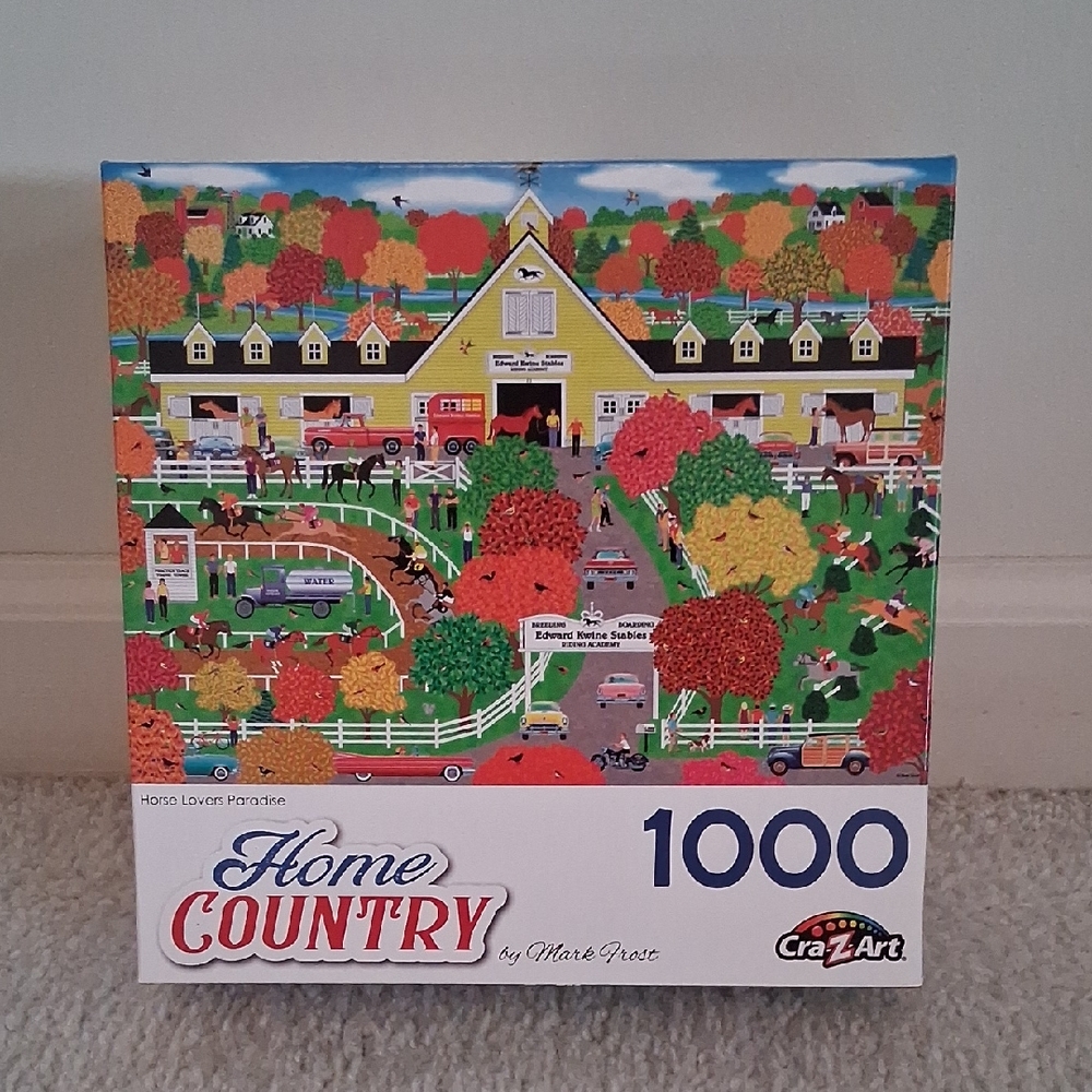 Cra-Z-Art Home Country 1000-Piece Jigsaw Puzzle - Horse Lovers Paradise.